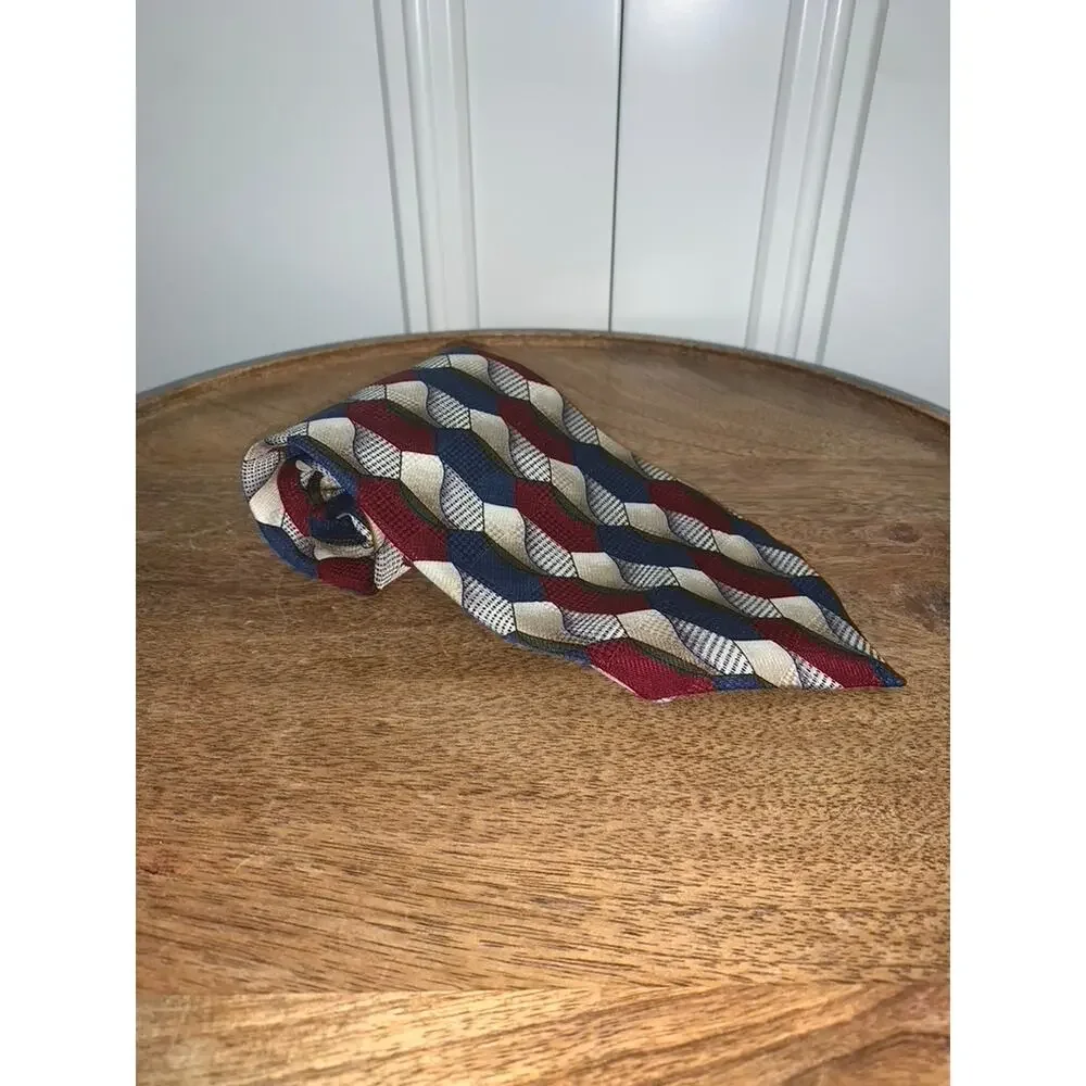 Oscar de la Renta Men's‎ Geometric Silk Necktie Multicolor